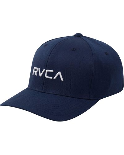 RVCA Flexfit Twill Baseball Cap - Blue
