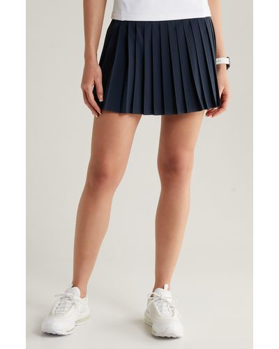 Zella Pleated Tennis Skirt With Shorts - Blue