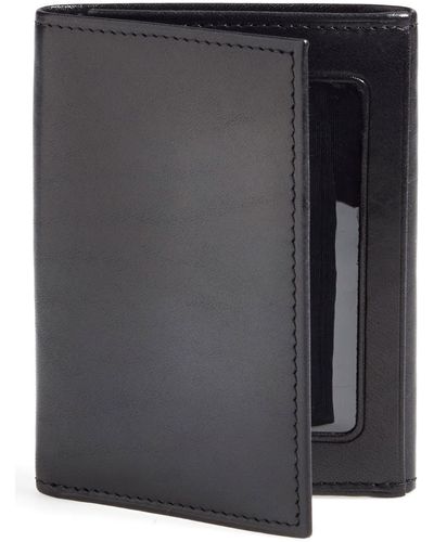 Bosca Old Leather Double Id Trifold Wallet - Black