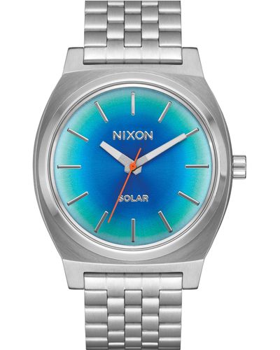 Nixon Time Teller Solar Bracelet Watch - Gray