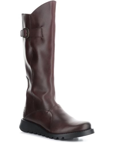 Fly London Mol Wedge Boot - Brown