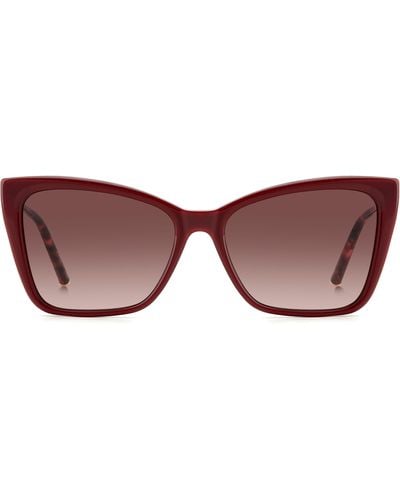 Carolina Herrera 57mm Cat Eye Sunglasses - Red