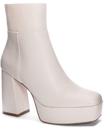 Chinese Laundry Norra Smooth Platform Bootie - White