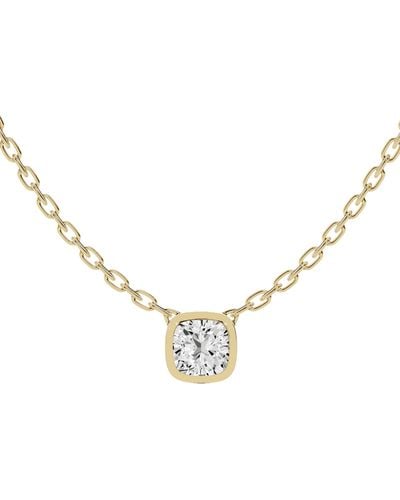 Jennifer Fisher 18k Gold Cushion Lab Created Diamond Pendant Necklace - Metallic