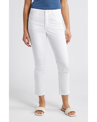 Wit & Wisdom 'ab'solution High Waist Slim Straight Ankle Pants - White