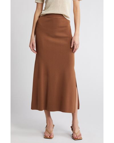 Rails Nora Midi Sweater Skirt - Brown