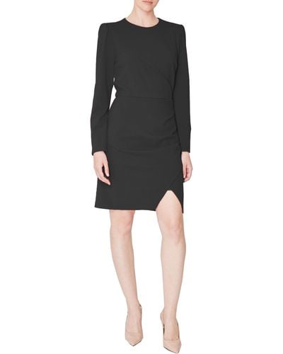 Julia Jordan Clip Dot Short Sleeve Dress - Black