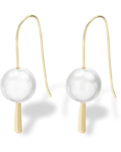 Melinda Maria Imitation Pearl Threader Earrings - White
