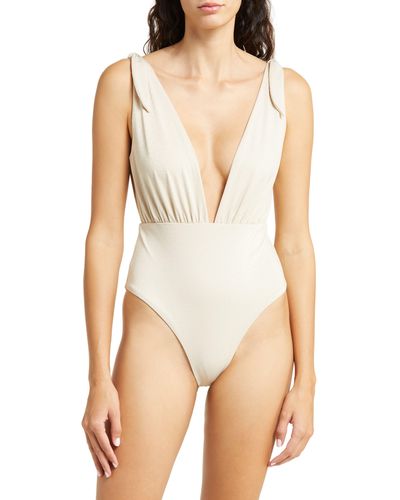 Maaji Nacar Faena Metallic One-piece Swimsuit - White
