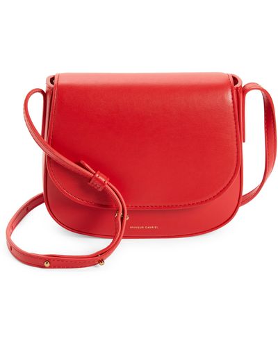 Mansur Gavriel Mini Classic Faux Leather Crossbody Bag - Red