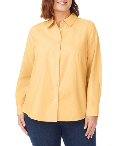 Foxcroft Dianna Button-up Shirt - Orange