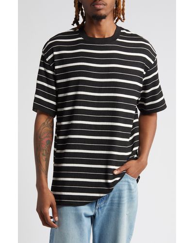 TOPMAN Oversize Stripe T-shirt - Black