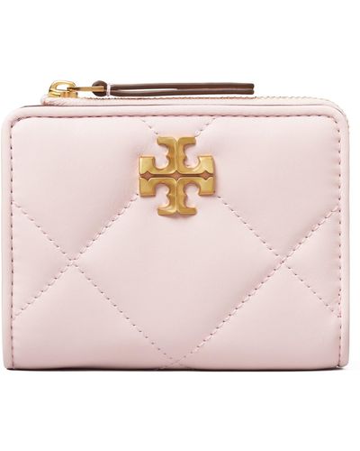 Tory Burch Kira Diamond Quilted Leather Bifold Wallet - Pink