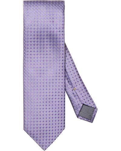Eton Geometric Silk Tie - Purple