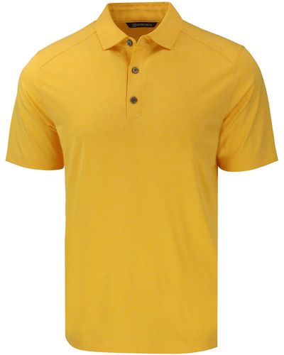 Cutter & Buck Solid Performance Recycled Polyester Polo - Yellow
