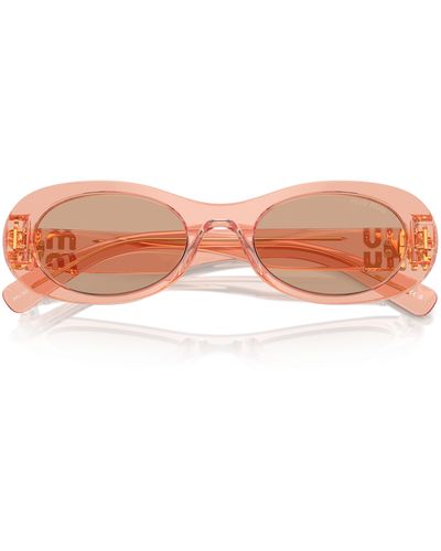 Miu Miu 50mm Oval Sunglasses - Pink