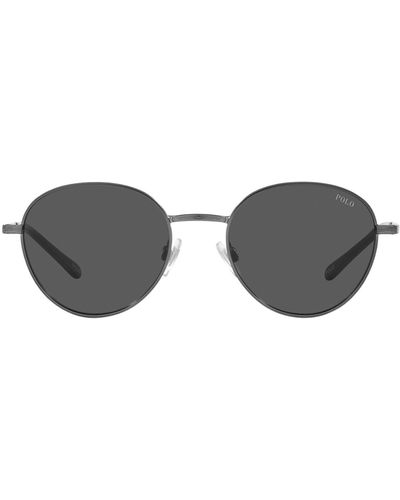 Polo Ralph Lauren 51mm Round Sunglasses - Gray