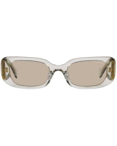 Miu Miu 51mm Rectangular Sunglasses - Gray