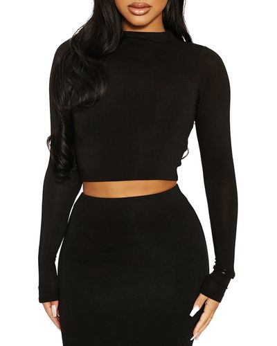 Naked Wardrobe The Nw Crop Top - Black