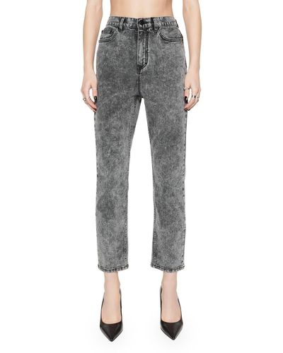 Rebecca Minkoff Lucy High Waist Straight Leg Ankle Jeans - Gray