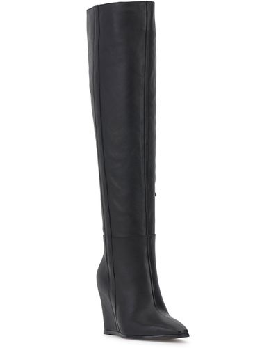 Vince Camuto Tiasie Over The Knee Wedge Boot - Black