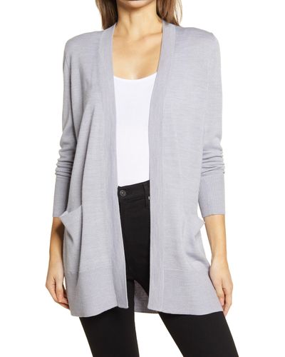 Nordstrom Everyday Open Front Cardigan - White