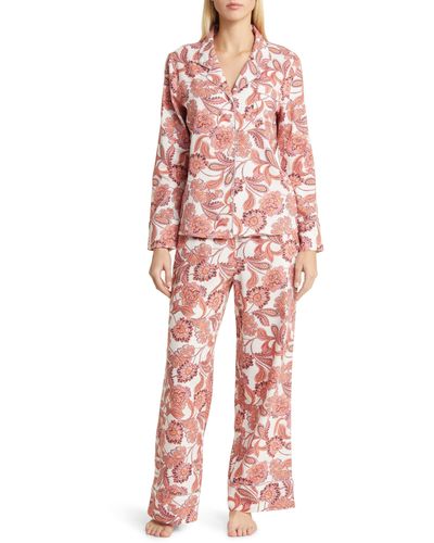 Nordstrom Cozy Chic Print Flannel Pajamas - Red