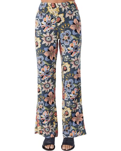 O'neill Sportswear Johnny Talitha Floral Print Wide Leg Pants - Blue