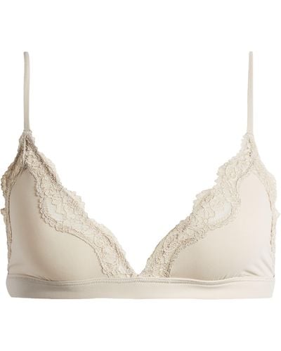 Skims Fits Everybody Lace Triangle Bralette - Natural