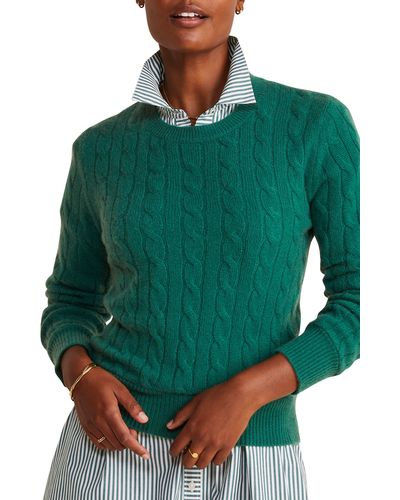 Vineyard Vines Cable Stitch Cashmere Sweater - Green