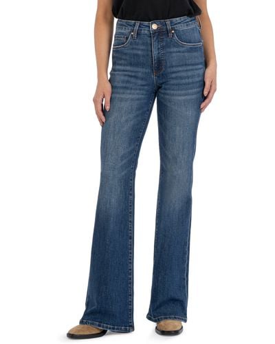 Kut From The Kloth Ana Fab Ab High Waist Super Flare Jeans - Blue