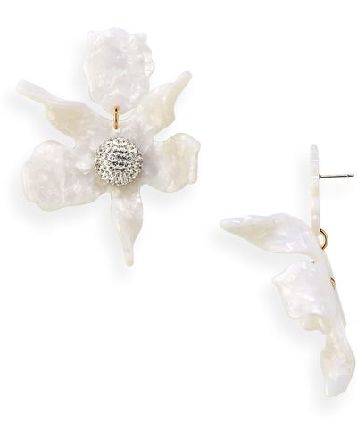 Lele Sadoughi Crystal Lily Earrings - White