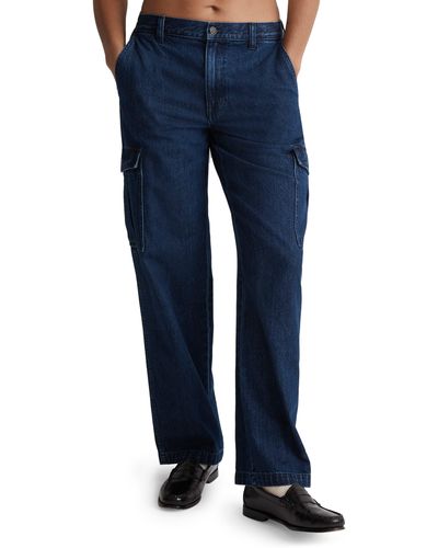 Madewell Low-slung Straight Cargo Jeans - Blue