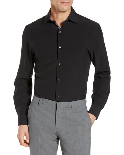 W.r.k. Slim Fit Solid Performance Dress Shirt - Black