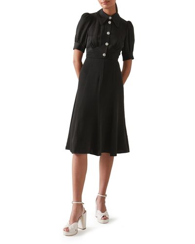 LK Bennett Esme A-line Dress - Black