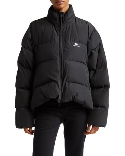 Balenciaga C-shape Puffer Jacket - Black