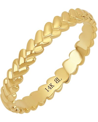Bony Levy 14k Gold Stackable Ring - Metallic