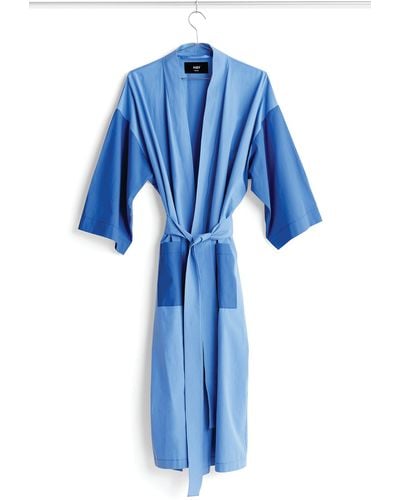 Hay Duo Cotton Robe - Blue