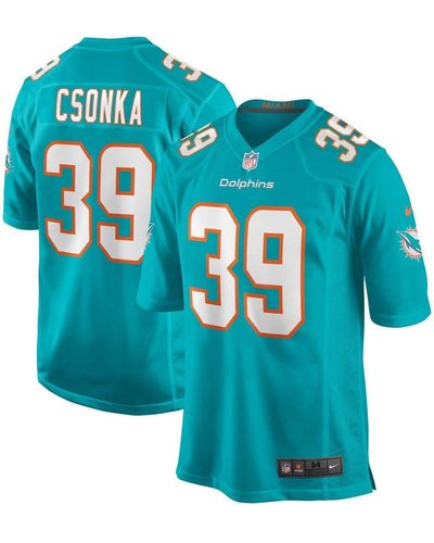 Men's Miami Dolphins Larry Csonka Nike Aqua Retired Player Jersey