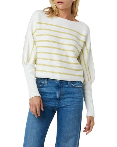 Joe's The Karina Breton Stripe Crop Sweater - Blue