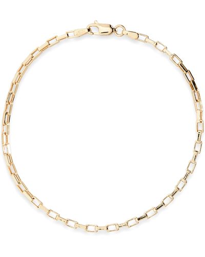 Bony Levy 14k Gold Paper Clip Chain Bracelet - White