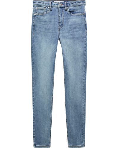 Mango High Waist Skinny Jeans - Blue