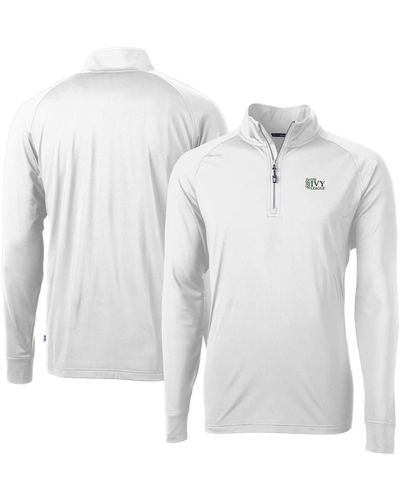 Cutter & Buck Ivy League Drytec Adapt Eco Knit Stretch Recycled Quarter Zip Pullover At Nordstrom - Gray