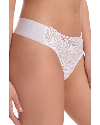 Commando Butter & Lace Thong - White