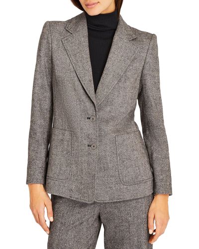 Club Monaco Textured Wool Blend Blazer - Gray