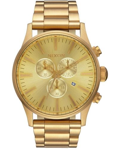 Nixon 'the Sentry' Chronograph Bracelet Watch - Metallic