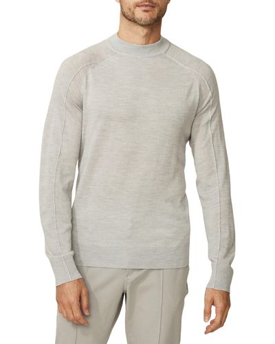 Good Man Brand Mock Neck Merino Wool Sweater - Gray