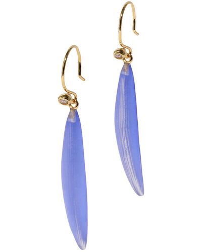 Alexis Lucite® Sliver Drop Earrings - Blue