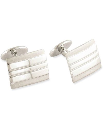 David Donahue Sterling Silver Cuff Links - White