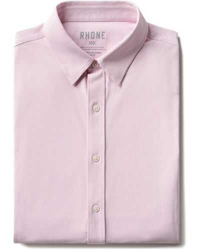 Rhone Commuter Slim Fit Stretch Button-up Shir. - Pink